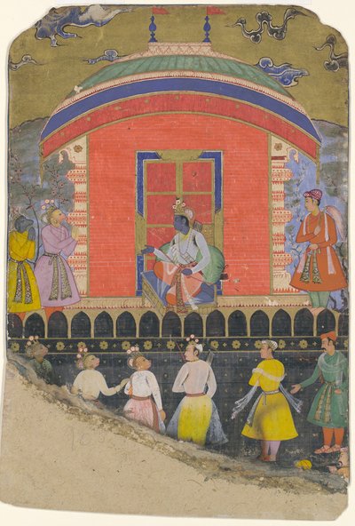 Rama tar emot Sugriva och Jambavat, Monkey and Bear Kings, Folio från..., ca. 1605. av Unbekannt