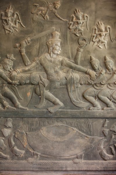Ramayana-skulptur, Siem Reap, Kambodja av Unbekannt