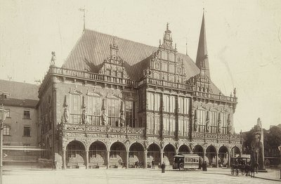 Rådhuset i Bremen. Omkring 1900 av Unbekannt