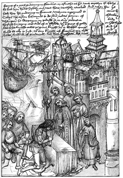 Mottagning av Richard de Beauchamp, Earl of Warwick, 1400-talet, 1893 av Unbekannt
