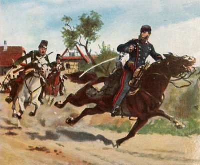 Greve Zeppelins spaningsfärd vid Schirlenhof, 26 juli 1870, 1936. av Unbekannt