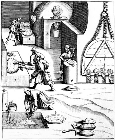 Raffinering av koppar med den ungerska processen, 1683 av Unbekannt