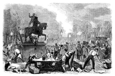 Reformupplopp på Queens Square, Bristol, 1831 c1895 av Unbekannt