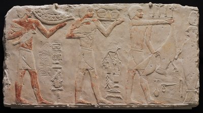 Relief av tre offerbärare, c. 2311-2281 f.Kr. av Unbekannt