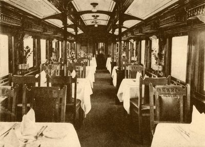Restaurangbil på ett fjärrtåg, South African Railways, 1930. av Unbekannt