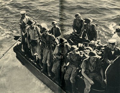Återkomst av ett landstigningsparti av Royal Marines, andra världskriget, c1939-c1943 1944. av Unbekannt