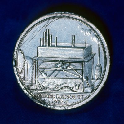 Baksidan av minnesmedalj för Joseph Priestley, engelsk kemist, 1803 av Unbekannt