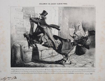 Regler för Jockey Club of Paris: Varje medlem i Jockey Club måste ha en Jockey..., 1800-talet. av Unbekannt