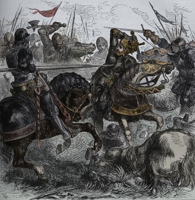 Richard III i Bosworth, 22 augusti 1485, c1880 av Unbekannt