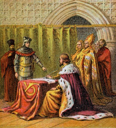 Richard II abdikerar, 1399, c1850 av Unbekannt