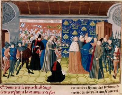 Richard II överlämnade kronan, 1399 av Unbekannt