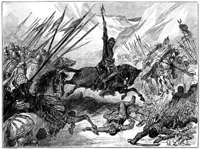 Richard I, Coeur de Lion vid slaget vid Arsuf, 1191, c1880 av Unbekannt