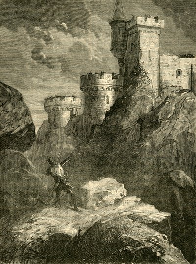 Richard I. Sårad vid belägringen av slottet Chaluz, 1199, 1890. av Unbekannt