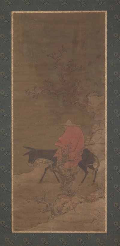 Rider genom snö på jakt efter plommonblommor, Ming eller Qing dynastin, 1600-talet. av Unbekannt