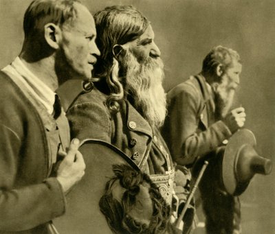 Gevärsmän ber, Tyrolen, Österrike, c1935. av Unbekannt