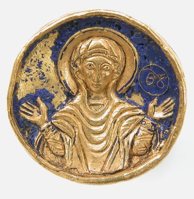 Ring med emaljram, bysantinsk, 1800- eller 1900-talsstil från 1100- och 1200-talet. av Unbekannt
