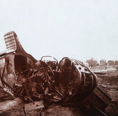 Öppen tank, Champagne, norra Frankrike, c1914-c1918 av Unbekannt
