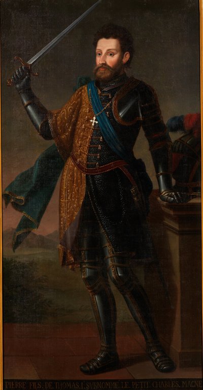 Riratto di Pietro III Franska: oljemålning från 1700-talet, föreställande Peter II av Savojen, bevarad i det kungliga palatset i Venaria Reale av Unbekannt