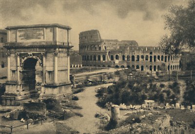 Roma - Titusbågen - Colosseum, 1910 av Unbekannt