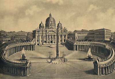 Roma - Basilikan och S. Peters torg. Vatikanpalatset, 1910 av Unbekannt
