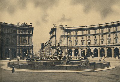 Roma - Esedra-torget och Naiades-fontänen, 1910 av Unbekannt