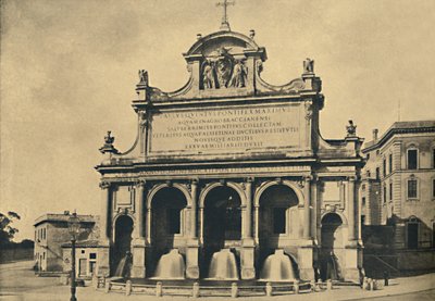 Roma - Fontän för akvadukten av Paul V, uppförd efter Fontanas mönster 1612, 1910 av Unbekannt