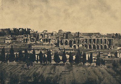 Roma - Stora rester av underbyggnaderna av Septimius Severus palats, 1910. av Unbekannt