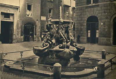 Rom - Mattei-torget. - Sköldpaddornas fontän. Landini och Della Porta 1585., 1910 av Unbekannt