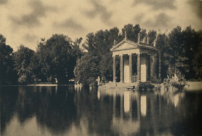 Roma - Villa Borghese Umberto I. - Lilla templet i sjöträdgården, 1910 av Unbekannt