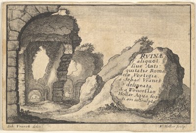 Romerska ruiner, andra versionen av titelbladet, ca. 1650. av Unbekannt