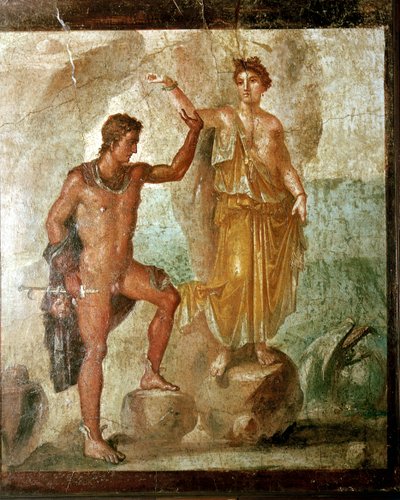 Romersk väggmålning av Perseus som befriar Andromeda, House of the Dioscuri, Pompeji, Italien av Unbekannt