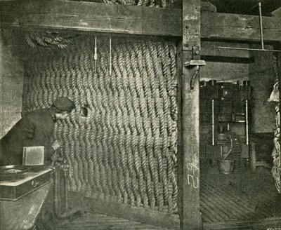 Repskärm som används för skydd vid pressning av explosiv pistol-bomull, 1901. av Unbekannt