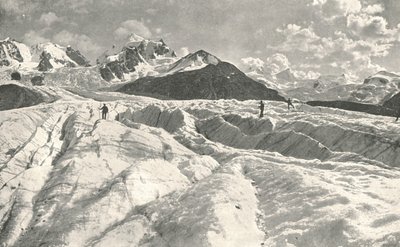 Rosegglaciären nära Pontresina, Engadine, Schweiz, 1895. av Unbekannt