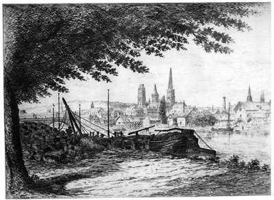 Rouen fångst av Cours-la-Reine, c1865-1905 1924 av Unbekannt