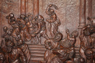 Royal Basilica of San Francisco el Grande. Jesus jagar köpmännen från templet Madrid Spanien av Unbekannt
