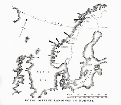 Royal Marine landstigning i Norge, andra världskriget, 1940 1944. av Unbekannt