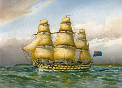 Royal Navy stridsfartyg, c1760 c1890-c1893 av Unbekannt