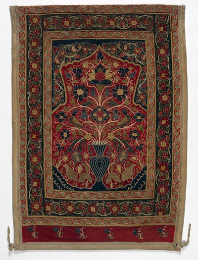 Kungligt runt tält tillverkat för Muhammad Shah väggpanel med en panel B, 1834-1848. av Unbekannt