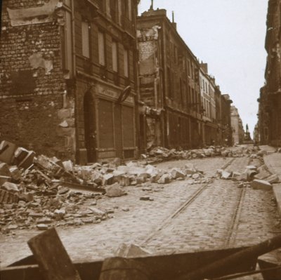 Rue Ceres, Reims, norra Frankrike, c1914-c1918. av Unbekannt