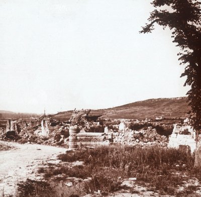 Ruiner, Chauny, norra Frankrike, c1914-c1918 av Unbekannt