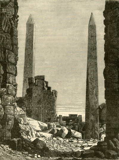 Ruiner vid Karnak, 1890. av Unbekannt
