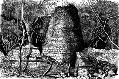 Ruinerna av Great Zimbabwe, Afrika, 1892 av Unbekannt