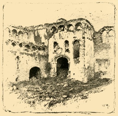 Ruinerna av Bishops Palace, 1898. av Unbekannt