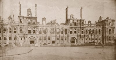 Ruinerna av Hotel de Ville, Paris, maj 1871 av Unbekannt