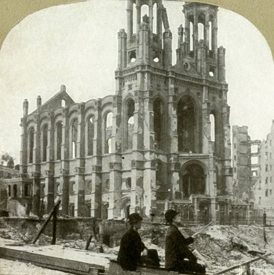 Ruinerna av den judiska synagogan på Sutter St., stod för de stora jordbävningarna 1865 och 1868, 1906. av Unbekannt