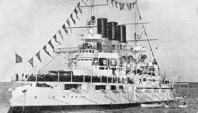 Ryska slagskeppet Retvisan, rysk-japanska kriget, 1904-5 av Unbekannt
