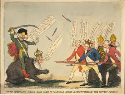 Rysk björn och hennes oövervinnelige ryttare, 1791 av Unbekannt