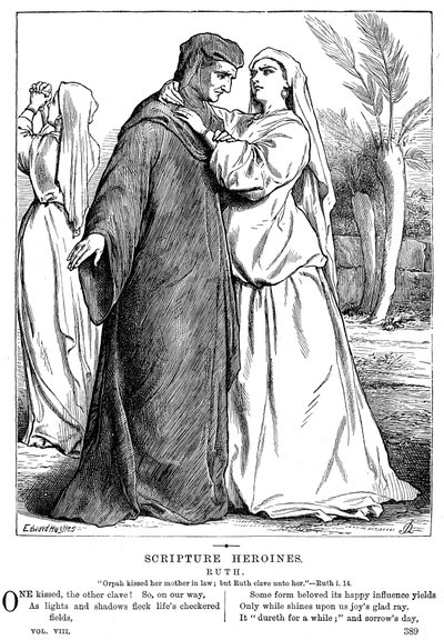Ruth omfamnar sin svärmor, 1873 av Unbekannt