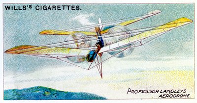 SP Langleys ångdrivna modellflygplan Aerodrome, c1896 av Unbekannt
