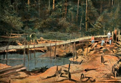 Sankt Elia. Le Schluss Rigole Pour LOr, The Sluice, Prospecting for Gold, 1900. av Unbekannt